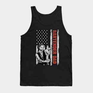 Bartender Dad American Flag Father's Day 4th Of July Gift Tank Top